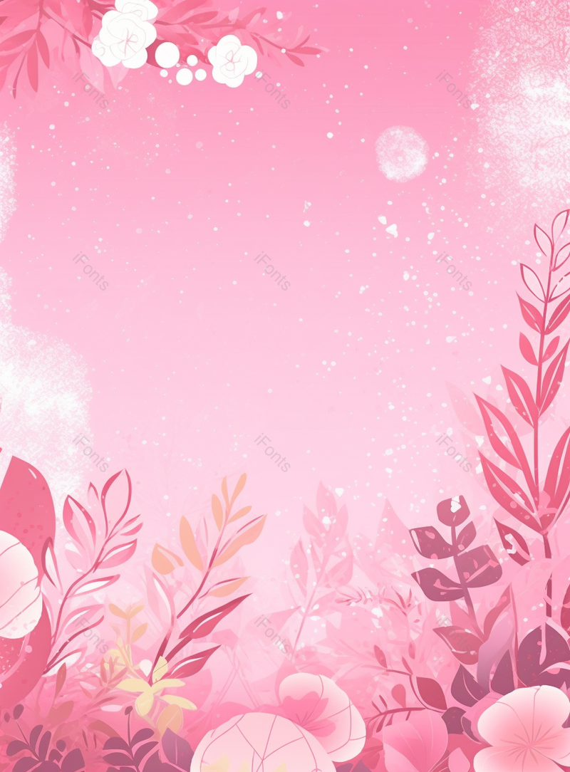 粉嫩粉嫩的背景以花草树木为背景,插画/手绘图,插画/手绘图库,插画/手绘图下载,插画/手绘